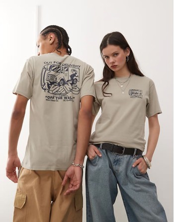 next stop graphic back print t-shirt in grey