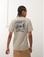 next stop graphic back print t-shirt in grey