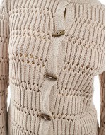 knitted cardigan with toggle buttons in cream